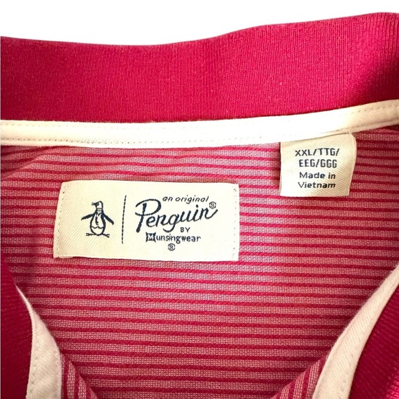 Original Penguin Men's Pink Polo Shirt Size‎ XXL EUC - Picture 3 of 6